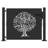 vidaXL Puerta de jard&iacute;n 110 x 105 cm Negro Con cerradura