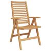 vidaXL Silla 8 uds. Marr&oacute;n Madera de teca maciza Convertible