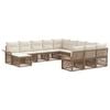 vidaXL Conjunto de sof&aacute;s de jard&iacute;n 12 pcs Beige y blanco crema