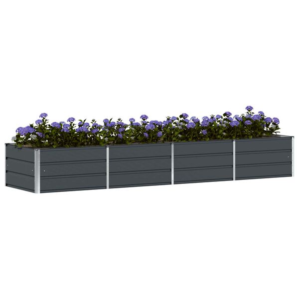 vidaXL Jardinera Antracita 320 x 80 x 45 cm Acero