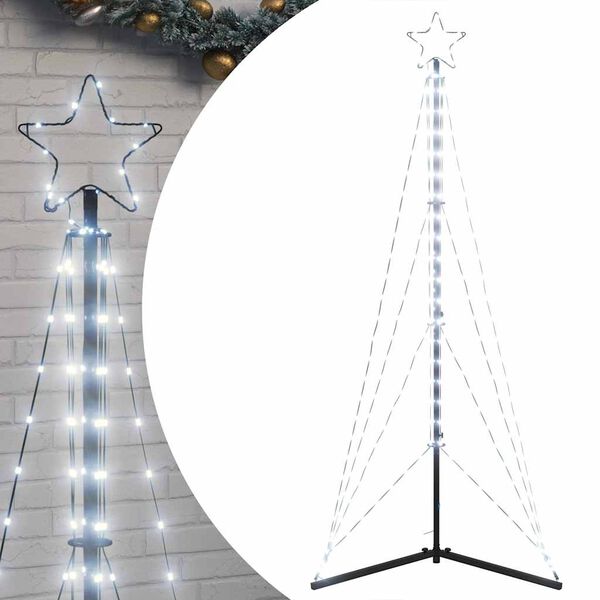 vidaXL LED para árbol de Navidad 363 LEDs blanco frío 182 cm