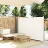 vidaXL Toldo lateral retr&aacute;ctil de jard&iacute;n color crema 140x500 cm