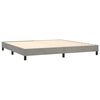 vidaXL Cama box spring con colch&oacute;n terciopelo gris claro 200x200 cm