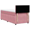 vidaXL Cama box spring con colch&oacute;n terciopelo rosa 90x190 cm