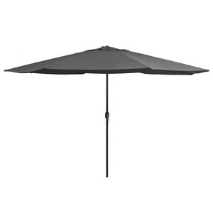 vidaXL Sombrilla de jard&iacute;n con palo de metal antracita 390 cm