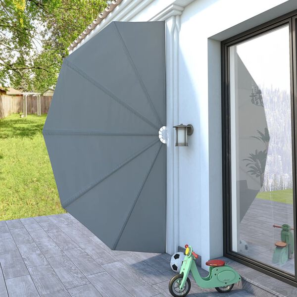 vidaXL Toldo lateral plegable terraza gris 200 cm