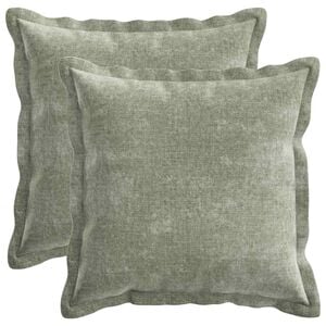 vidaXL Funda de almohada 2 uds. HOUTEN Verde 30 x 30 cm Tela Chenille