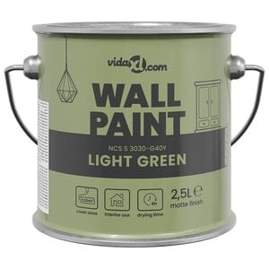vidaXL Pintura de pared Verde 2,5 L Impresi&oacute;n en pared