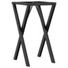 vidaXL Patas de mesa de comedor estructura X acero 40x40x73 cm