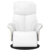 vidaXL Sill&oacute;n reclinable con reposapi&eacute;s cuero sint&eacute;tico blanco