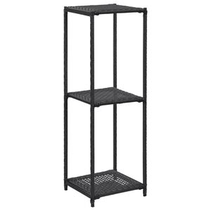 vidaXL Estanter&iacute;a de almacenaje rat&aacute;n sint&eacute;tico negro 30x30x90 cm