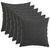 vidaXL Funda de almohada 6 uds. HEERLEN Gris oscuro 35 x 35 cm Tela