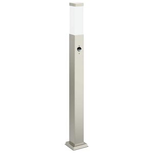 vidaXL Baliza luminosa con sensor de 80 cm, acero inoxidable, IP44