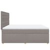 vidaXL Cama box spring con colch&oacute;n tela gris taupe 180x200 cm