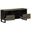 vidaXL Mueble de TV madera maciza de mango negro 100x33x46 cm