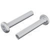 vidaXL Tornillo de Bloqueo Liso 2 uds. Plateado M6 x 35 mm Acero