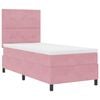 vidaXL Cama tipo Box Spring con colch&oacute;n Rosa 100 x 200 cm tela