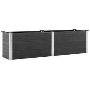 vidaXL Arriate elevado de jard&iacute;n WPC gris 200x50x54 cm