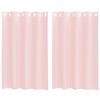 vidaXL Cortinas de gasa con ojales 2 uds rosa claro 140x175 cm