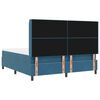 vidaXL Cama con Box Spring LED y Colch&oacute;n Azul 180 x 200 cm Terciopelo