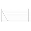 vidaXL Valla con Poste Plateado 0,8 x 25 m Acero