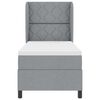 vidaXL Cama tipo Box Spring con colch&oacute;n Gris claro 80 x 200 cm tela