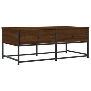 vidaXL Mesa de centro madera de ingenier&iacute;a roble marr&oacute;n 100x51x40 cm