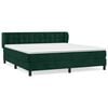 vidaXL Cama box spring con colch&oacute;n terciopelo verde oscuro 180x200 cm