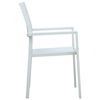vidaXL Juego de comedor de jardín de 5 piezas blanco