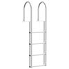 vidaXL Escalera de muelle de 4 pelda&ntilde;os Plateado 45 &times;11,5 &times;162 cm