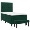 vidaXL Cama box spring con colch&oacute;n terciopelo verde oscuro 80x200 cm