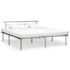 vidaXL Estructura de cama sin colchón metal gris 200x200 cm
