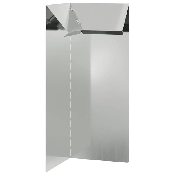 vidaXL Valla para caracoles Plateado 10 x 10 x 25 cm Acero Galvanizado