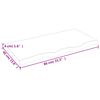 vidaXL Tablero mesa madera roble tratada marr&oacute;n claro 80x40x(2-4) cm