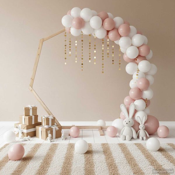 vidaXL Arco de Boda Marr&oacute;n Claro 221 x 92 x 216 cm