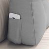 vidaXL Cojín de Espalda Gris Nube 60 x 24 x 50 cm tela