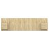 vidaXL Cabecero de cama con mesitas madera contrachapada roble Sonoma