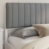 vidaXL Estructura de Cama con Cabecera Tapizada Gris Claro