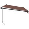 vidaXL Toldo retr&aacute;ctil manual marr&oacute;n 350x250 cm