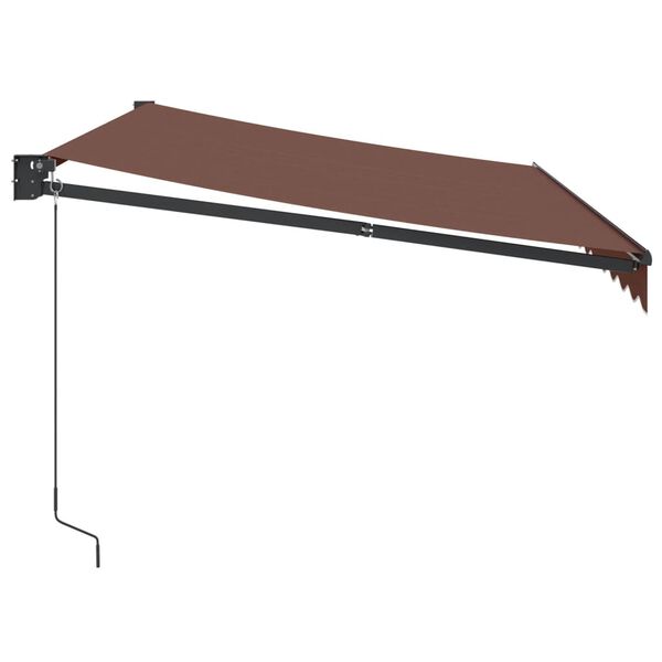 vidaXL Toldo retr&aacute;ctil manual marr&oacute;n 350x250 cm