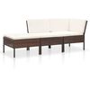 vidaXL Set muebles de jard&iacute;n 8 piezas y cojines rat&aacute;n sint&eacute;tico marr&oacute;n