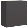 vidaXL Jardinera de acero laminado en fr&iacute;o negro 80x40x80 cm
