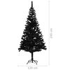 vidaXL Árbol de Navidad preiluminado con luces y bolas negro 240 cm