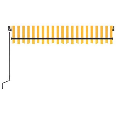 vidaXL Toldo manual retráctil con LED amarillo y blanco 350x250 cm