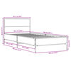 vidaXL Estructura de cama madera ingenier&iacute;a y metal negro 100x200 cm