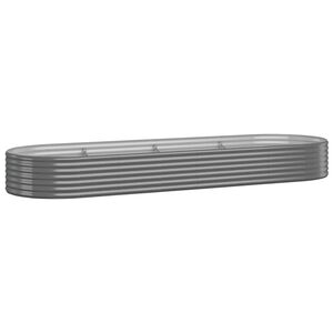 vidaXL Jardinera arriate acero galvanizado gris 322x100x36 cm