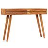 vidaXL Mesa consola cajones tallados madera maciza acacia 118x30x80cm