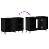 vidaXL Gabinete de Baño Negro 80 x 33 x 60 cm Madera contrachapada