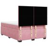 vidaXL Cama box spring con colch&oacute;n terciopelo rosa 160x200 cm