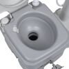 vidaXL Set de lavabo con pedestal e inodoro port&aacute;til para camping gris